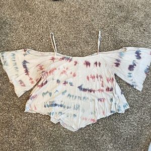 Off the Shoulder American Eagle Tie Dye Shirt
